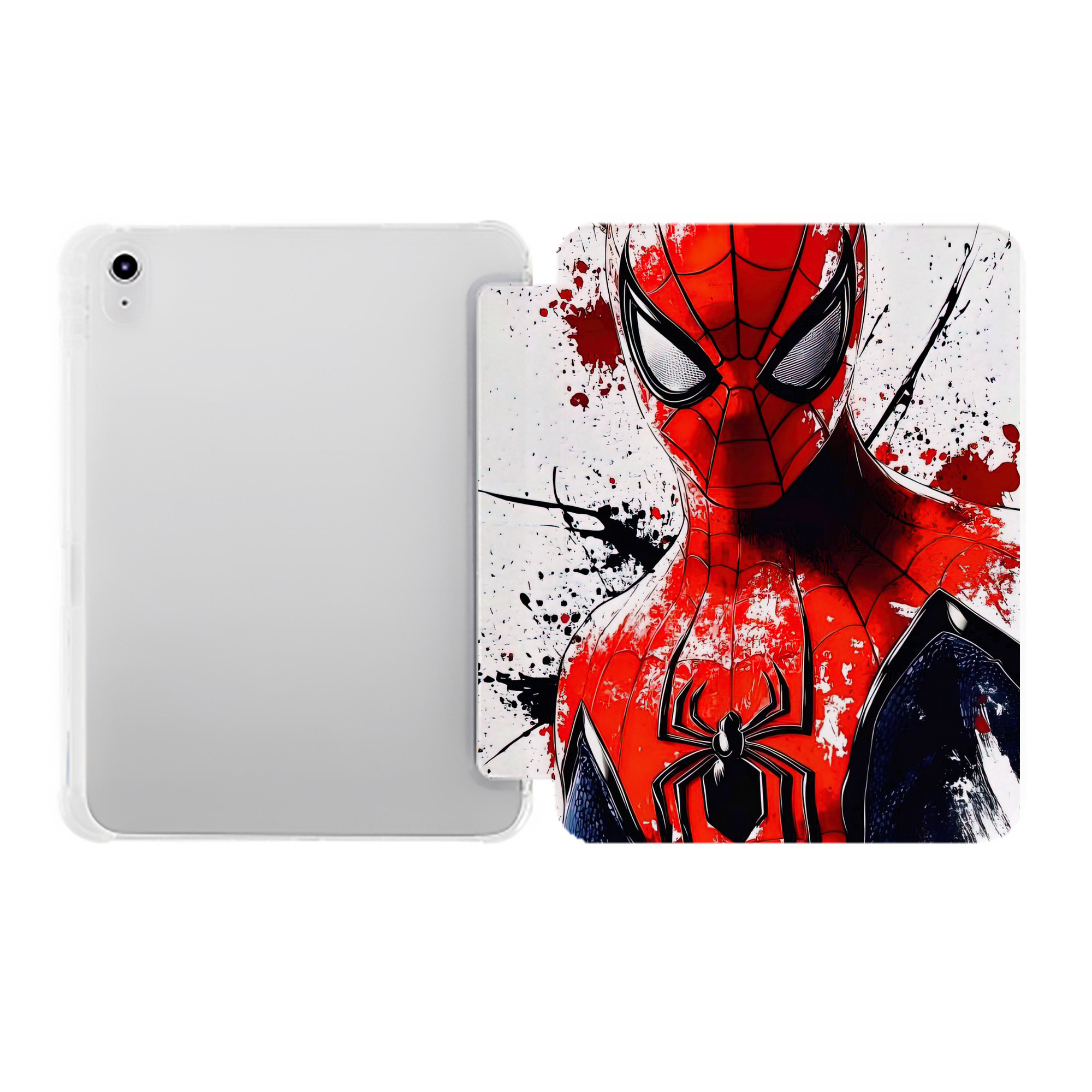 （画像用） Spider Man スパイダーマン IPad ケース ペン収納付き 三つ折りスタンド PUレザー×シリコン 対応機種9.5/10.5/10.9インチ